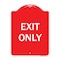 Signmission Designer Series Sign-Exit Only, Red & White Heavy-Gauge Aluminum Sign, 24" H, 18" L, RW-1824-9976 A-DES-RW-1824-9976 - alternate 1